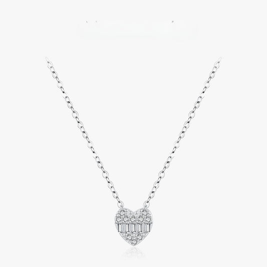 NobleJewels-Heart Sparkling Necklace